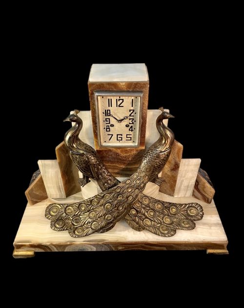 ‘The Peacock’  Art Deco Clock
