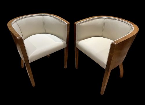 A Fine Pair of Art Deco Side Chairs