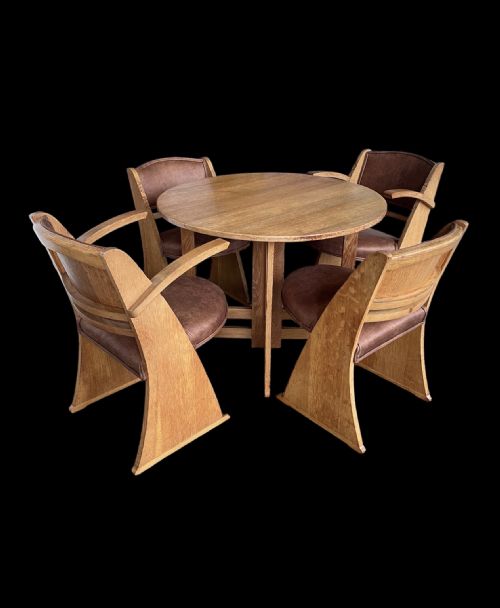 1930’S Table and Four Chairs by Gomme