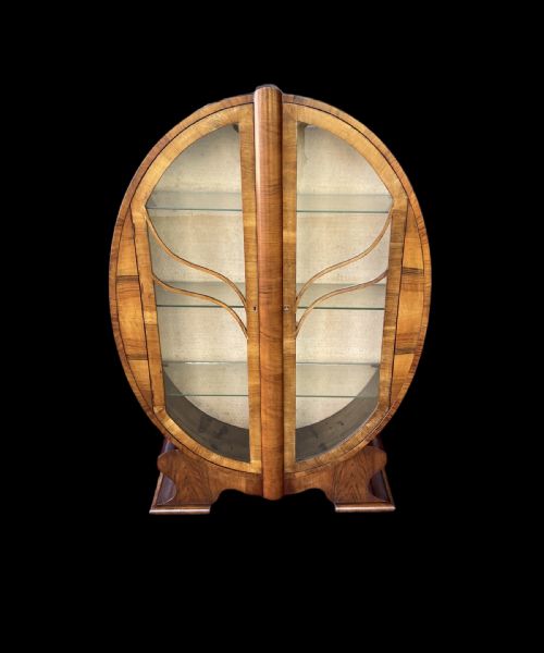 fig 1. Art Deco Oval Display Cabinet