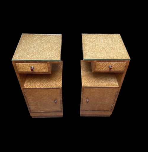 fig 1. Pair of Art Deco Bedside Tables