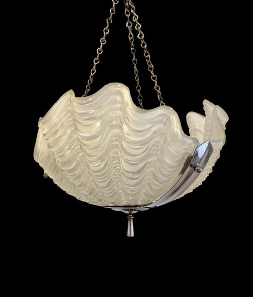 Art Deco Clam Shell Ceiling Light