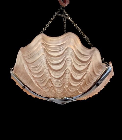 Art Deco Clam Shell Ceiling Light