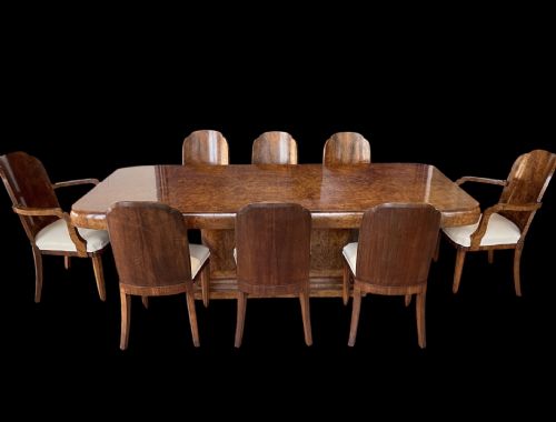 fig 1. Art Deco Hille Dining table and Eight Chairs