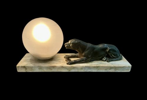 ART DECO PANTHER MOOD LAMP