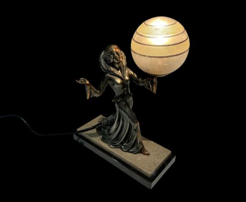 ART DECO LADY LAMP - ADDITIONAL PHOTO 3