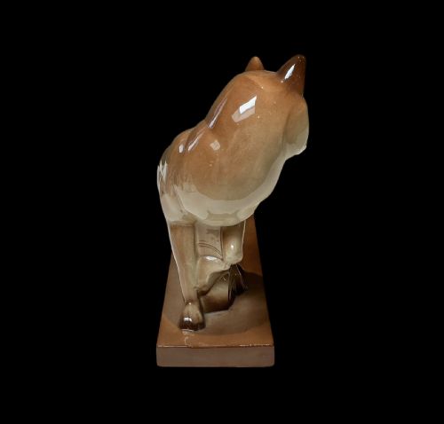 ART DECO SCULPTURE OF A FOX BY C LEMANCEAU - ADDITIONAL PHOTO 2