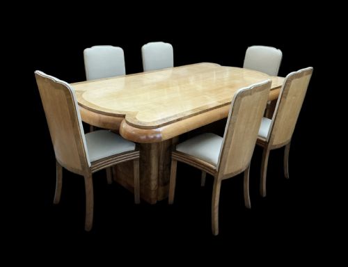 ART DECO DINING TABLE AND SIX CHAIRS - ADDITIONAL PHOTO 8
