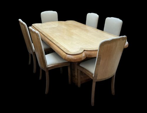ART DECO DINING TABLE AND SIX CHAIRS - ADDITIONAL PHOTO 9