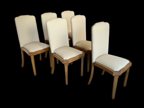 ART DECO DINING TABLE AND SIX CHAIRS - ADDITIONAL PHOTO 12