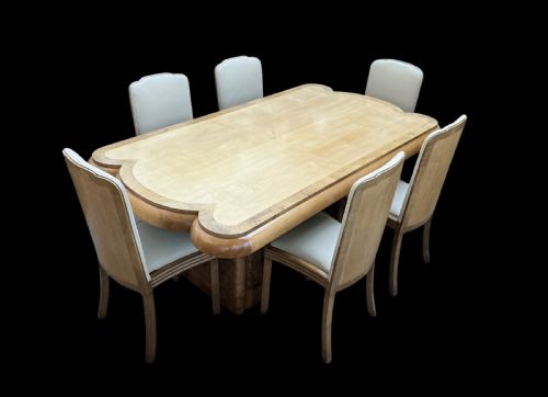 ART DECO DINING TABLE AND SIX CHAIRS - ADDITIONAL PHOTO 17
