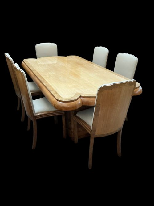 ART DECO DINING TABLE AND SIX CHAIRS - ADDITIONAL PHOTO 19