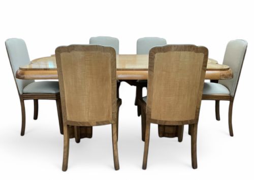 ART DECO DINING TABLE AND SIX CHAIRS - ADDITIONAL PHOTO 2