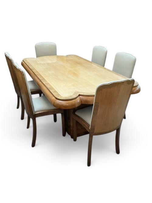 ART DECO DINING TABLE AND SIX CHAIRS - ADDITIONAL PHOTO 3