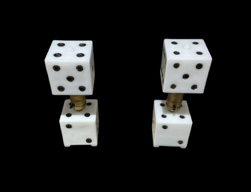 A PAIR OF AMERICAN DICE LAMPS - ADDITIONAL PHOTO 5