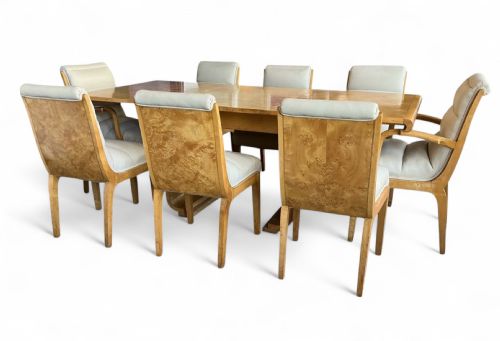 ART DECO DINING TABLE AND EIGHT CHAIRS - ADDITIONAL PHOTO 1