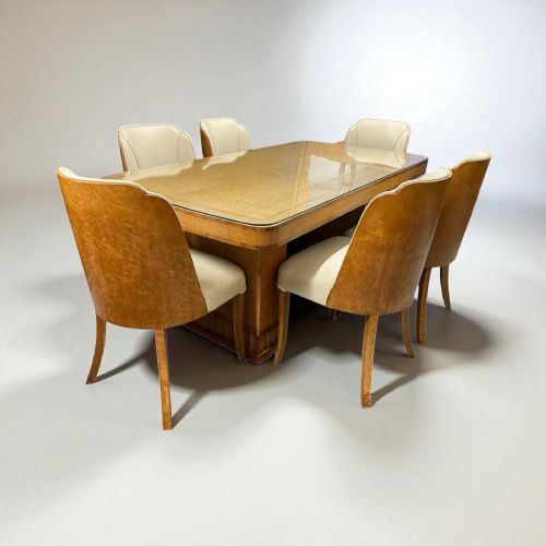 ART DECO DINING TABLE AND SIX CHAIRS BY HARRY AND LOU EPSTEIN - ADDITIONAL PHOTO 6