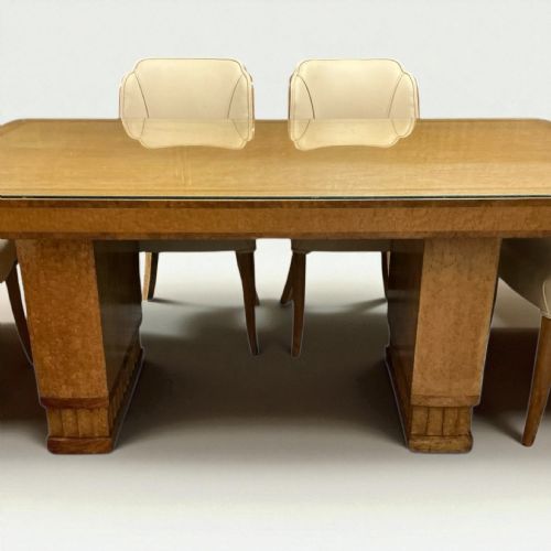 ART DECO DINING TABLE AND SIX CHAIRS BY HARRY AND LOU EPSTEIN - ADDITIONAL PHOTO 9