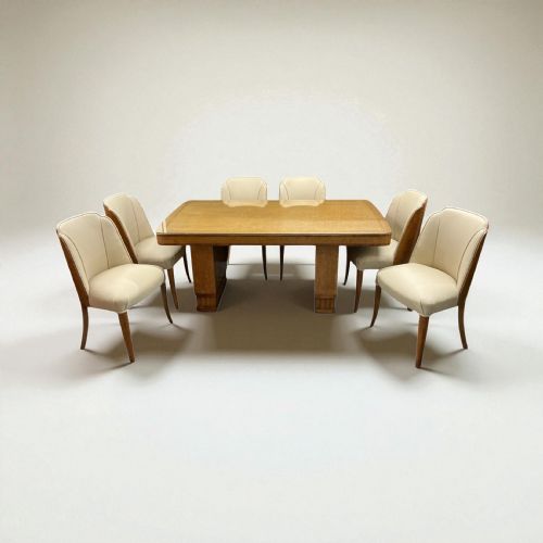 ART DECO DINING TABLE AND SIX CHAIRS BY HARRY AND LOU EPSTEIN - ADDITIONAL PHOTO 11
