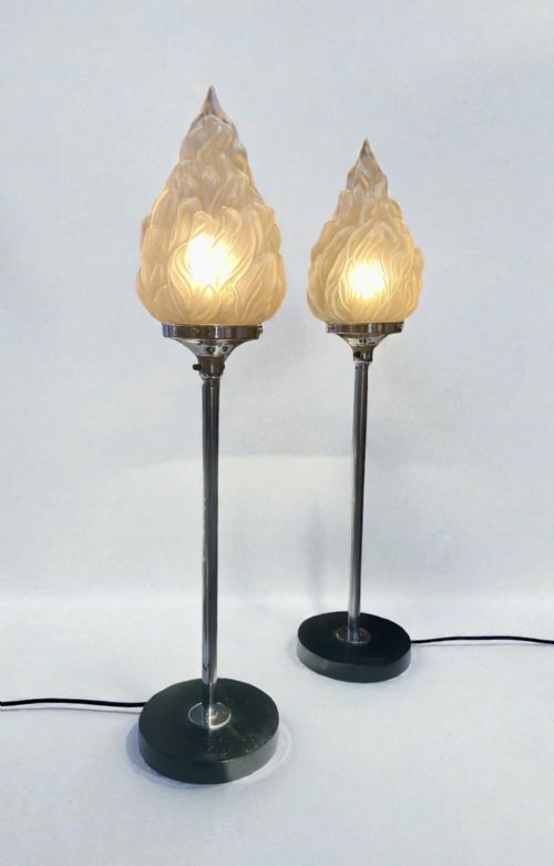 A PAIR OF TALL ART DECO LAMPS - ADDITIONAL PHOTO 7