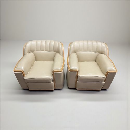 ART DECO PAIR OF ARMCHAIRS BY HARY AND LOU EPSTEIN - ADDITIONAL PHOTO 1