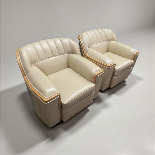 ART DECO PAIR OF ARMCHAIRS BY HARY AND LOU EPSTEIN - ADDITIONAL PHOTO 3