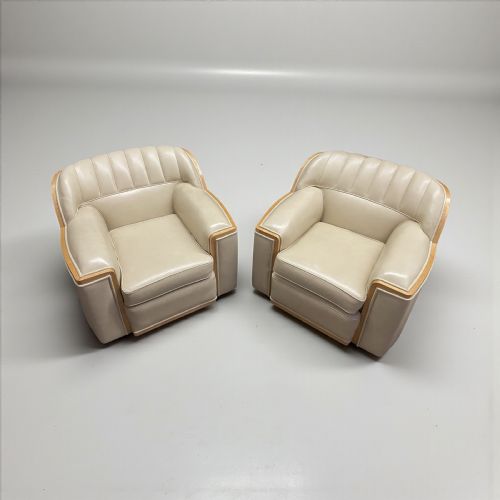 ART DECO PAIR OF ARMCHAIRS BY HARY AND LOU EPSTEIN - ADDITIONAL PHOTO 7