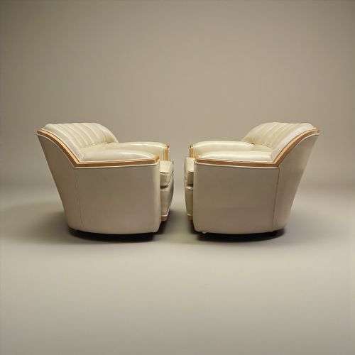 ART DECO PAIR OF ARMCHAIRS BY HARY AND LOU EPSTEIN - ADDITIONAL PHOTO 8