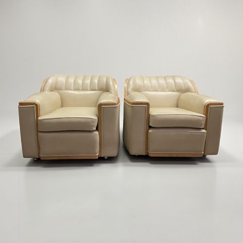 ART DECO PAIR OF ARMCHAIRS BY HARY AND LOU EPSTEIN - ADDITIONAL PHOTO 9