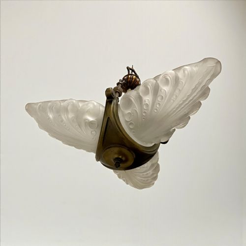 ART DECO SLIP SHADE CEILING LIGHT - ADDITIONAL PHOTO 1