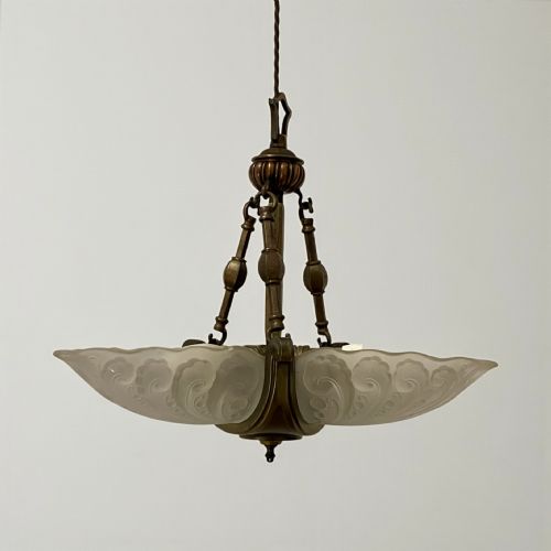ART DECO SLIP SHADE CEILING LIGHT - ADDITIONAL PHOTO 6