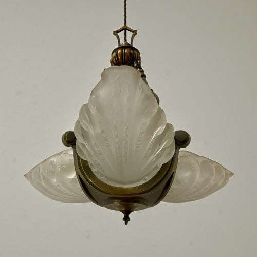 ART DECO SLIP SHADE CEILING LIGHT - ADDITIONAL PHOTO 7