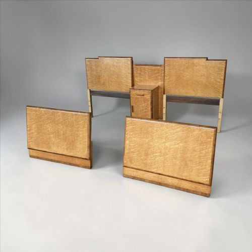 ART DECO PAIR OF SINGLE BEDS WITH INTEGRAL BEDSIDE TABLE - ADDITIONAL PHOTO 2