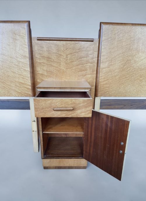 ART DECO PAIR OF SINGLE BEDS WITH INTEGRAL BEDSIDE TABLE - ADDITIONAL PHOTO 7