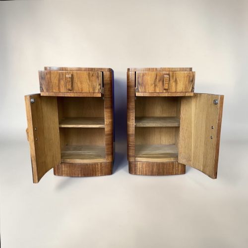 A PAIR OF ART DECO BEDSIDE CABINETS - ADDITIONAL PHOTO 3