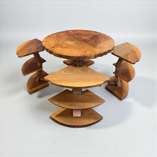 ART DECO NEST OF FIVE TABLES BY HARRY AND LOU EPSTEIN - ADDITIONAL PHOTO 2