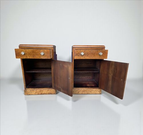PAIR OF ART DECO BEDSIDE TABLES - ADDITIONAL PHOTO 1