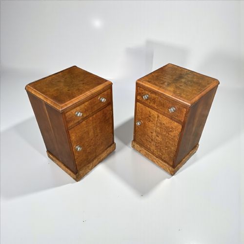 PAIR OF ART DECO BEDSIDE TABLES - ADDITIONAL PHOTO 3