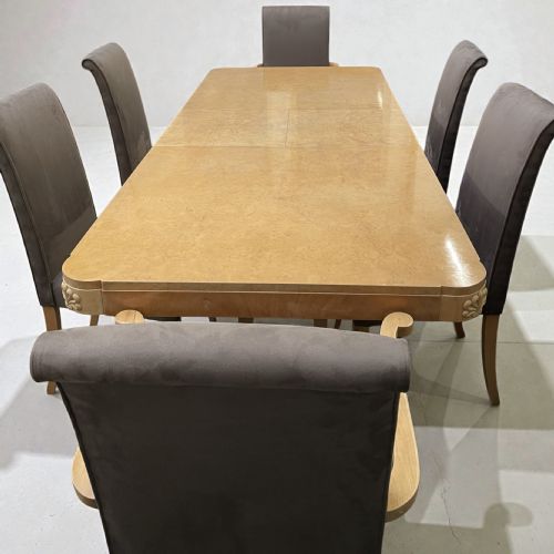 FINE ART DECO HILLE DINING TABLE AND SIX CHAIRS - ADDITIONAL PHOTO 1
