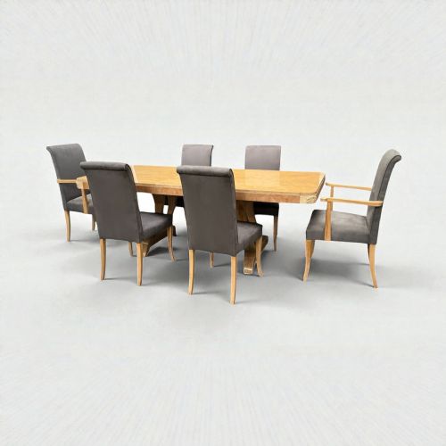 FINE ART DECO HILLE DINING TABLE AND SIX CHAIRS - ADDITIONAL PHOTO 4