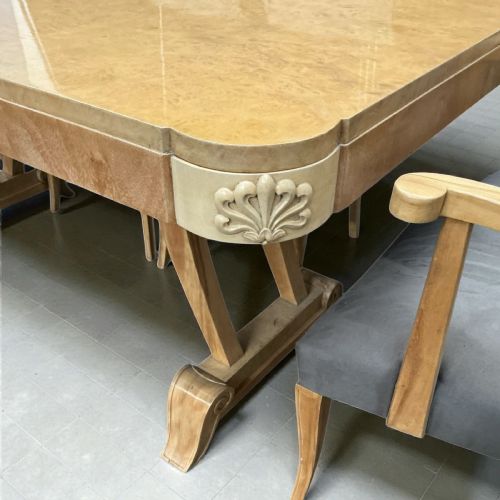 FINE ART DECO HILLE DINING TABLE AND SIX CHAIRS - ADDITIONAL PHOTO 5