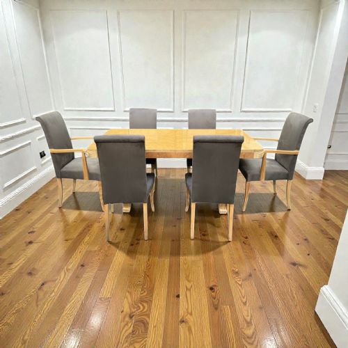 FINE ART DECO HILLE DINING TABLE AND SIX CHAIRS - ADDITIONAL PHOTO 7