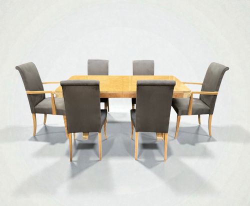 FINE ART DECO HILLE DINING TABLE AND SIX CHAIRS - ADDITIONAL PHOTO 8