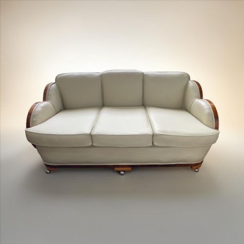 A Fine Art Deco Three Seater Sofa by Harry and Lou Epstein