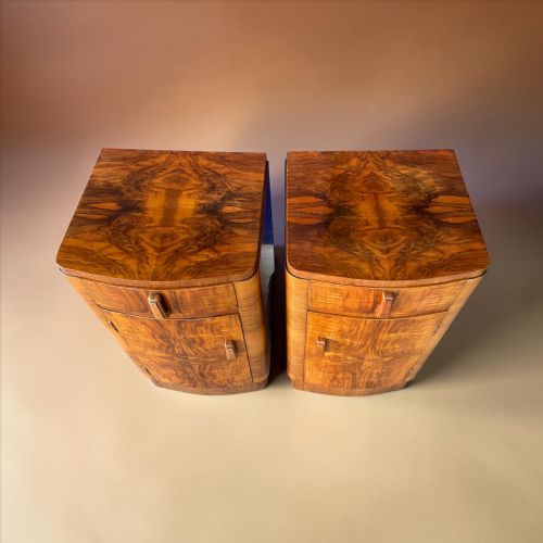 A Pair of Art Deco Bedside Tables