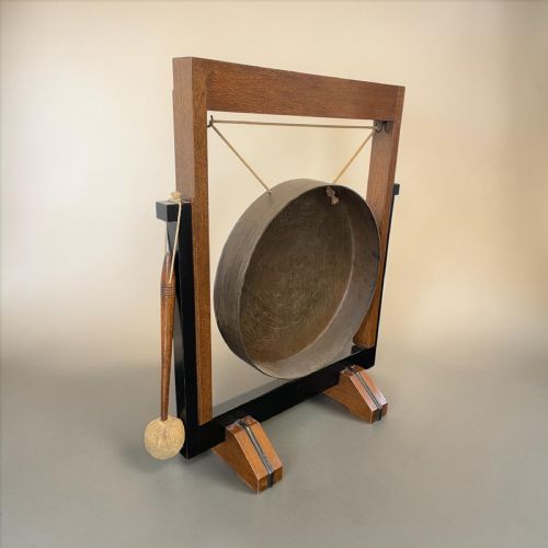 ART DECO FLOOR STANDING GONG - ADDITIONAL PHOTO 2