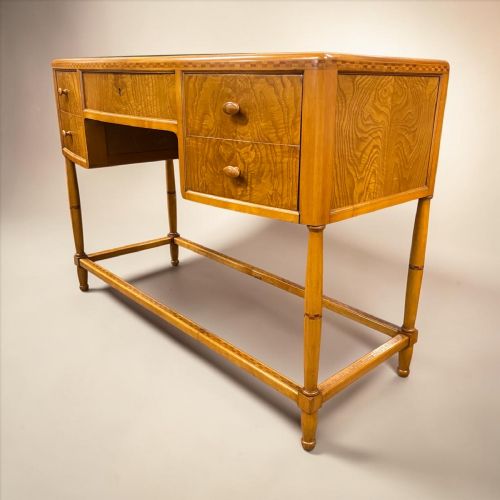 A FINE ART DECO SCANDINAVIAN CONSOLE TABLE IN ELM
