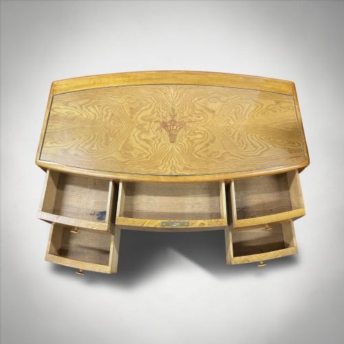 A FINE ART DECO SCANDINAVIAN CONSOLE TABLE IN ELM - ADDITIONAL PHOTO 4