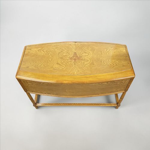 A FINE ART DECO SCANDINAVIAN CONSOLE TABLE IN ELM - ADDITIONAL PHOTO 7
