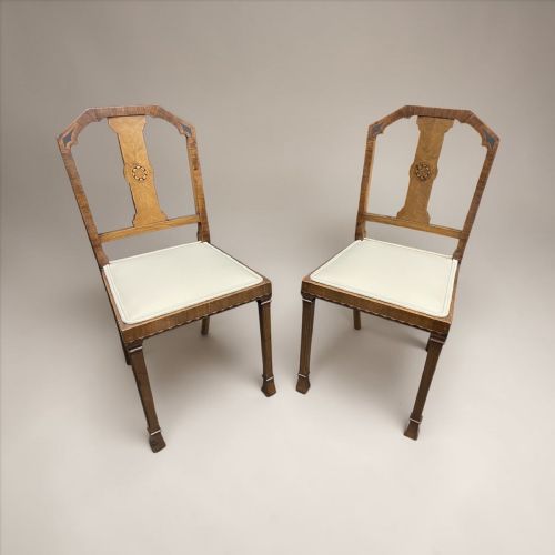 A PAIR OF ART DECO SIDEBEDROOM CHAIRS - ADDITIONAL PHOTO 3